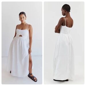 DISSH Harper Dress Midi Linen White Size 10